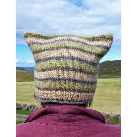 Green Colonsay Square Hat - Knitting Kit